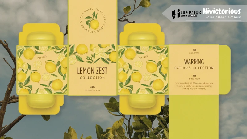 บรรจุภัณฑ์ลายมะนาวสดใสในชุด "Lemon Zest Collection" พร้อมการออกแบบที่เชื่อมโยงกับธรรมชาติ